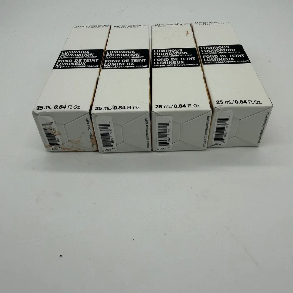 Japonesque Luminous Foundation Shade 08 Flawless Liquid Makeup 0.84oz Lot of 4